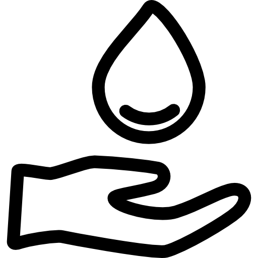 Hand and Drop of Water